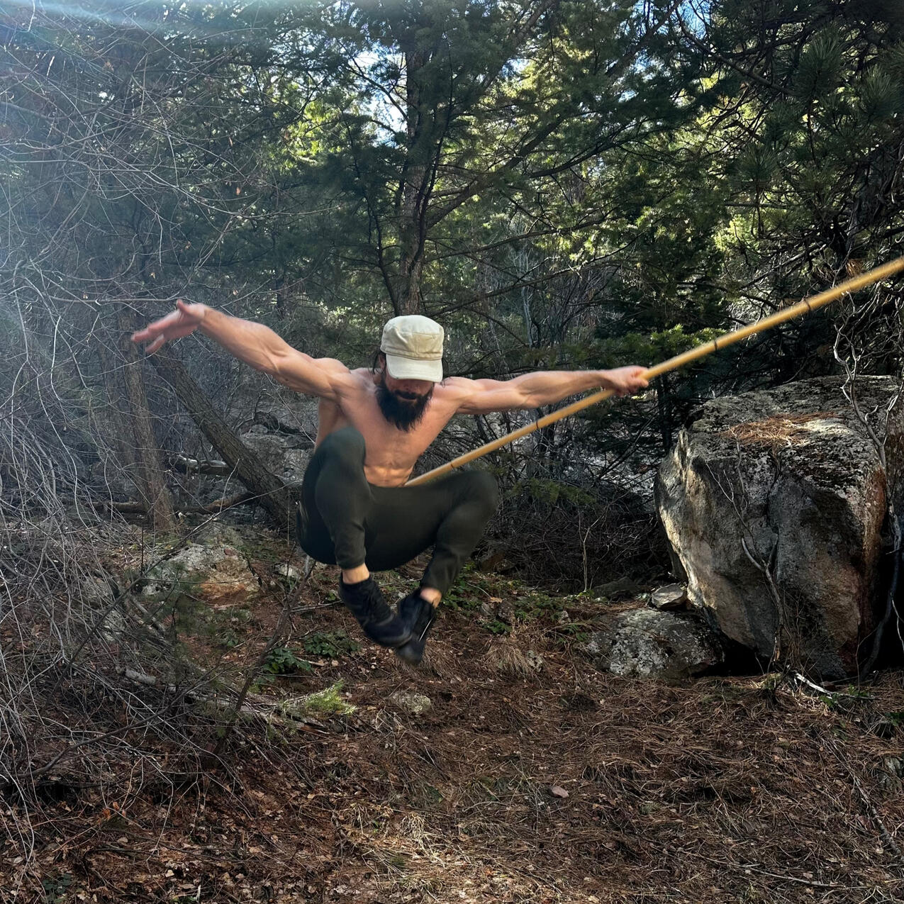 Stephen Leaping through the air